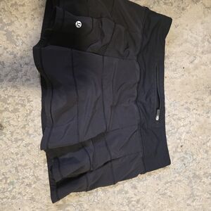 Chic Black Skort with Iconic Emblem